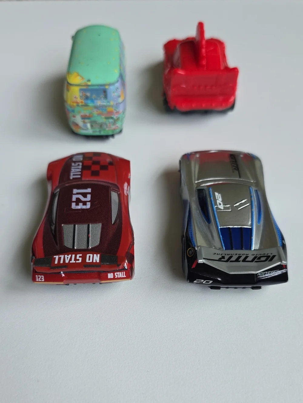 Disney Pixar Cars Lightning McQueen, Tow Mater, Fillmore, And Race Cars Lot Of 8